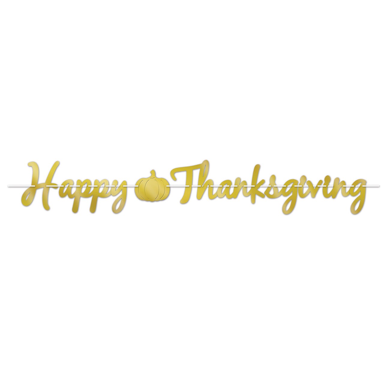 Beistle 6½in. x 5Feet Standard Foil Happy Thanksgiving Streamer - 12 Pack